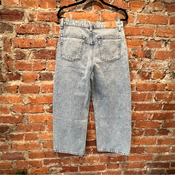 Free People We the Free Deep Trance Dropped Barrel Boyfriend Jeans Women's 28 - Picture 12 of 14